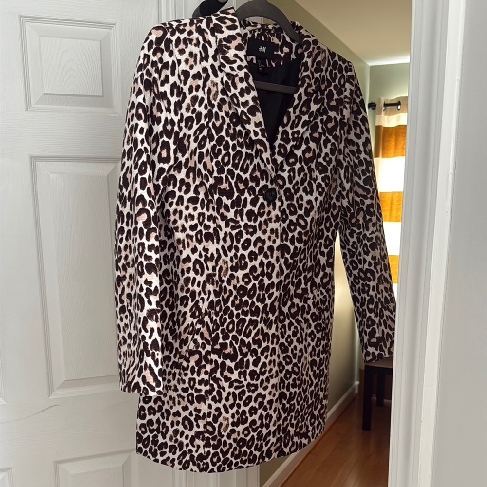 H&M Brown and White Patterned Jacket